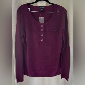 Vintage Methode quarter button up sweater